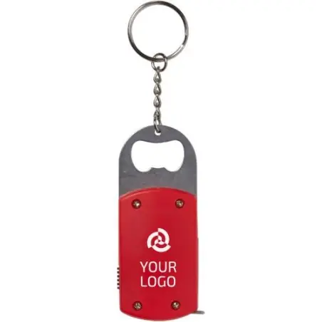 Porte-clés décapsuleur et mètre multifonction Karen Personnalisé