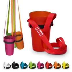 Porte Gobelet Pratique avec Lanyard Personnalisable