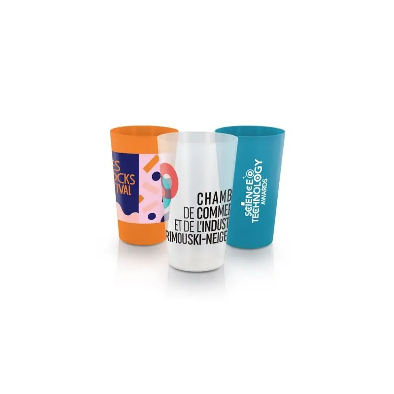 Gobelet Plastique Réutilisable 30 cl - Événements Colorés Personnalisé