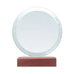 Plaque Trophée Ronde KEEN en Cristal Personnalisé 2