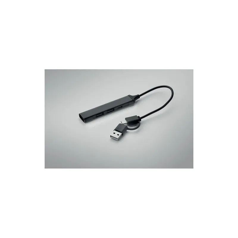 Hub USB 4 ports en aluminium recyclé