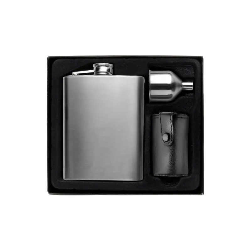 Set Flasque et Verres en Acier Inoxydable Brittany Personnalisé