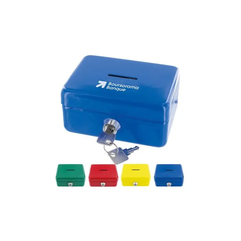 Tirelire Boîte Métallique à Clé Personnalisable