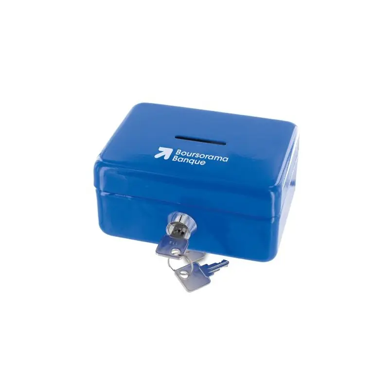 Tirelire Boîte Métallique à Clé Personnalisable