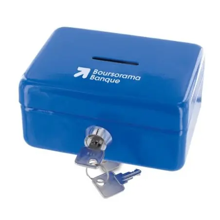 Tirelire Boîte Métallique à Clé Personnalisable