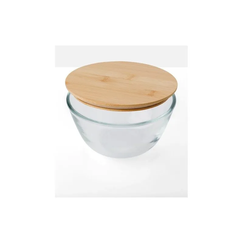 Saladier en verre et bambou Isabeau