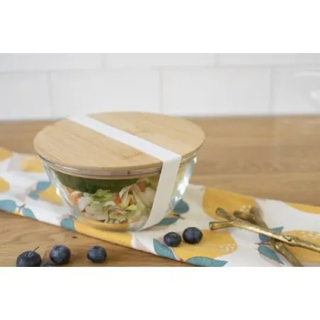 Saladier en verre et bambou Isabeau