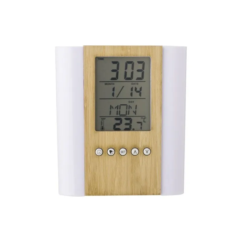 Pot à crayons multifonctions en bambou et plastique