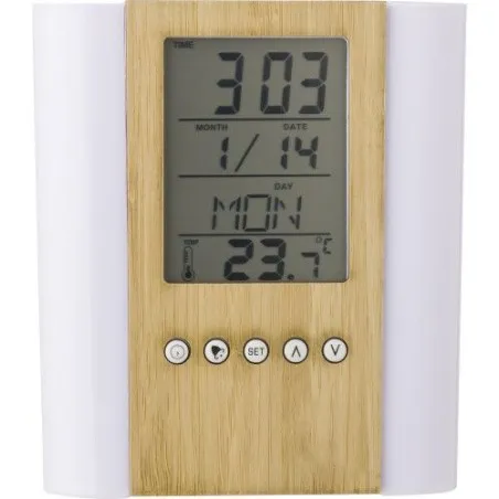 Pot à crayons multifonctions en bambou et plastique