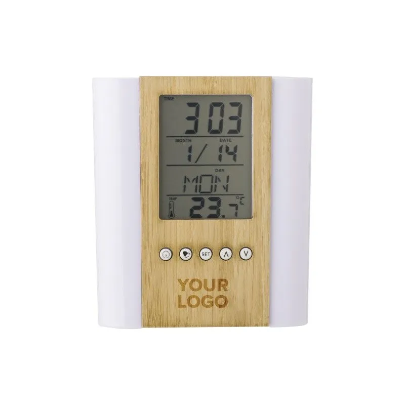 Pot à crayons multifonctions en bambou et plastique