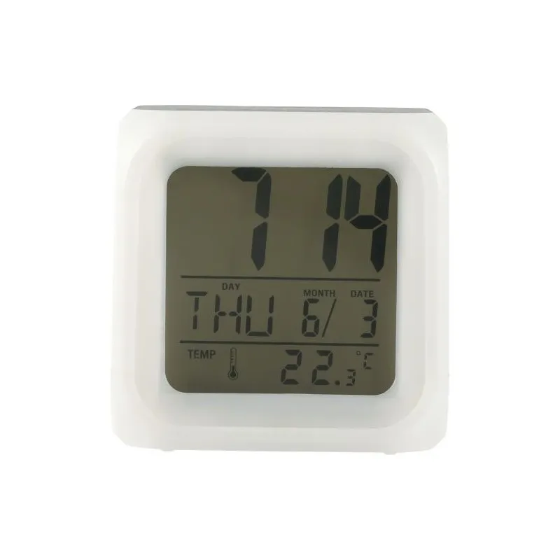 Cube Lumineux Leona - Horloge de Bureau Personnalisable