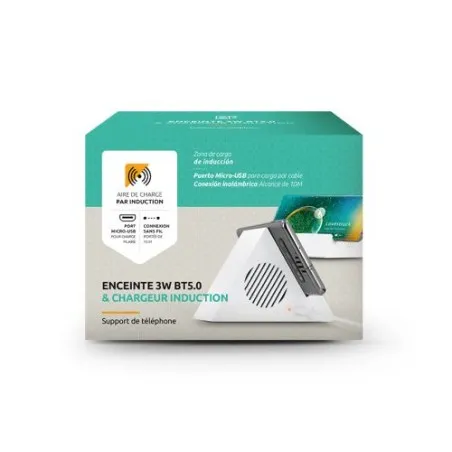 Enceinte 3W BT 5.0 & Chargeur à Induction 3-en-1
