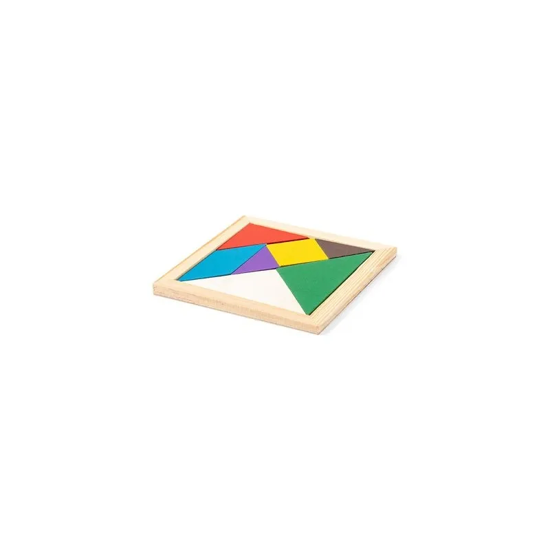 Puzzle Tangram en Bois Multicolore
