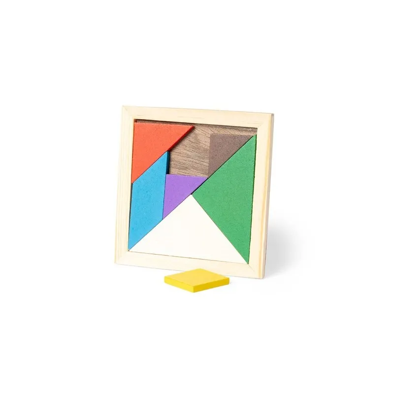 Puzzle Tangram en Bois Multicolore