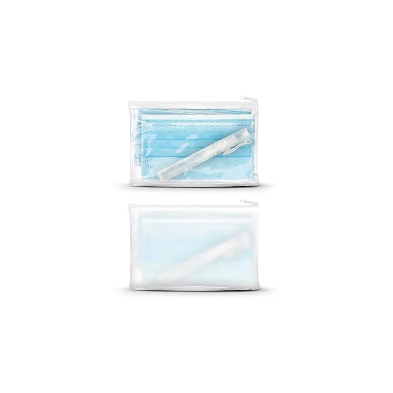 Kit Trousse Zippée : Masques Chirurgicaux & Vaporisateur