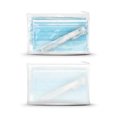 Kit Trousse Zippée : Masques Chirurgicaux & Vaporisateur