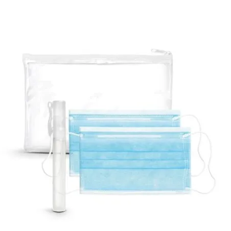 Kit Trousse Zippée : Masques Chirurgicaux & Vaporisateur