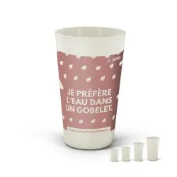 Gobelet Réutilisable en Biocomposite 60 cl Personnalisé