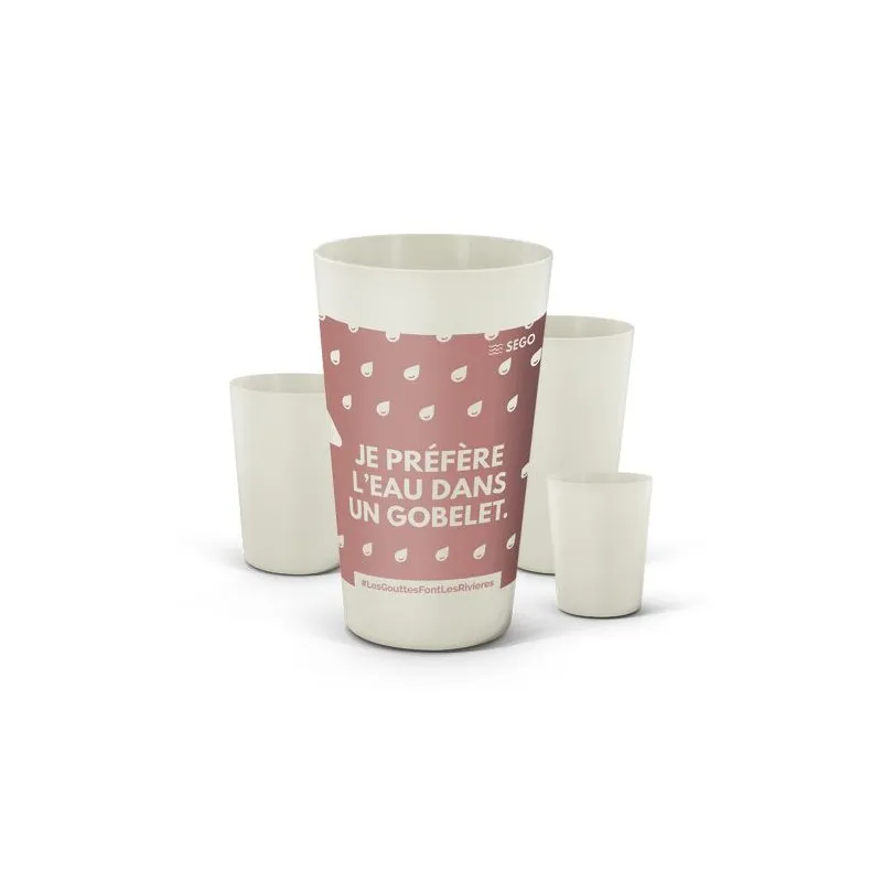 Gobelet Réutilisable en Biocomposite 60 cl Personnalisé