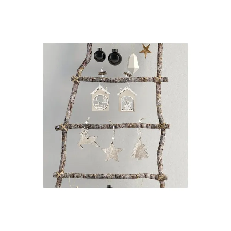 Ornement Noël Roman en Bois Naturel