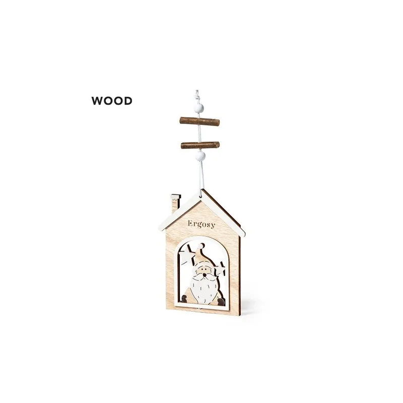 Ornement Noël Roman en Bois Naturel