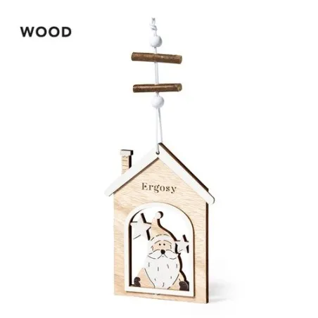 Ornement Noël Roman en Bois Naturel