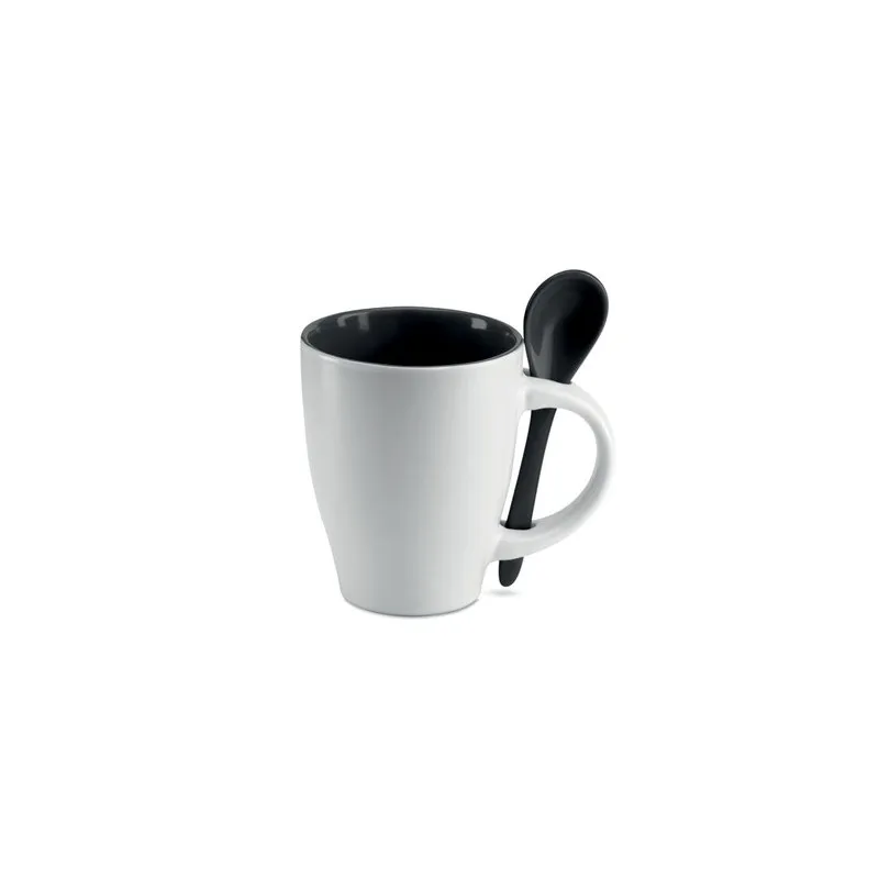 Mug avec cuillère 250 ml DUAL - Élégance et Praticité