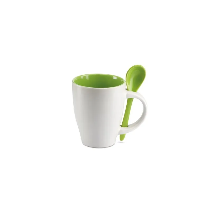 Mug avec cuillère 250 ml DUAL - Élégance et Praticité