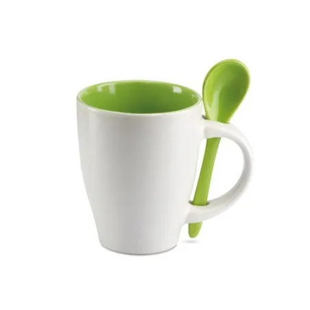 Mug avec cuillère 250 ml DUAL - Élégance et Praticité