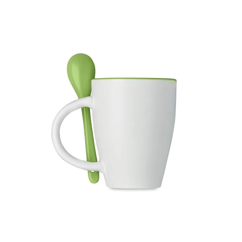 Mug avec cuillère 250 ml DUAL - Élégance et Praticité
