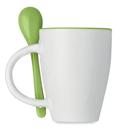Mug avec cuillère 250 ml DUAL - Élégance et Praticité