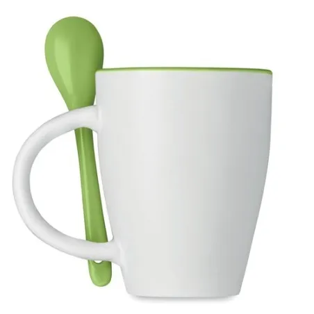 Mug avec cuillère 250 ml DUAL - Élégance et Praticité