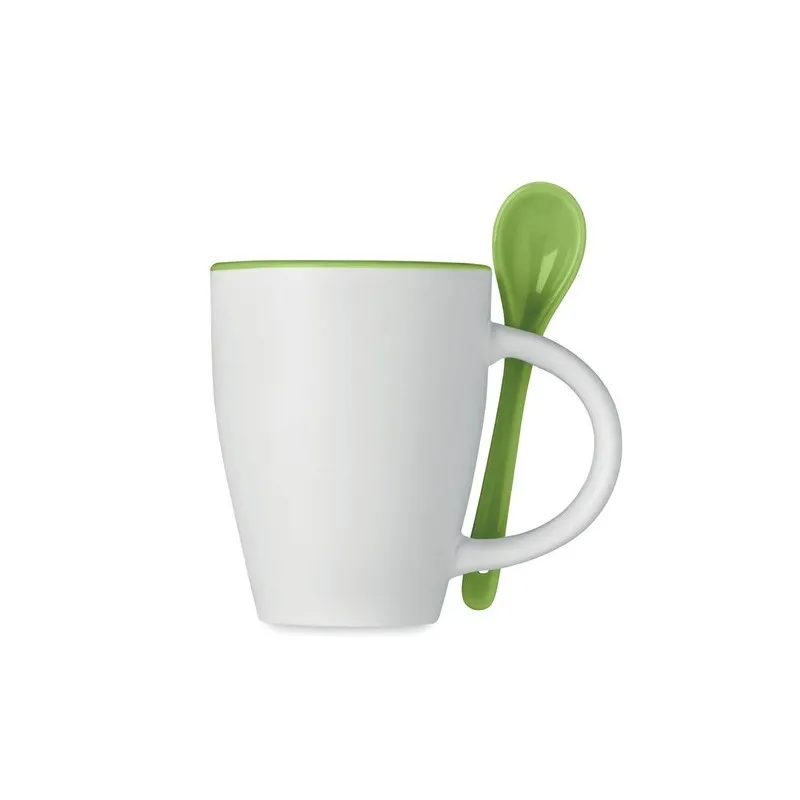 Mug avec cuillère 250 ml DUAL - Élégance et Praticité