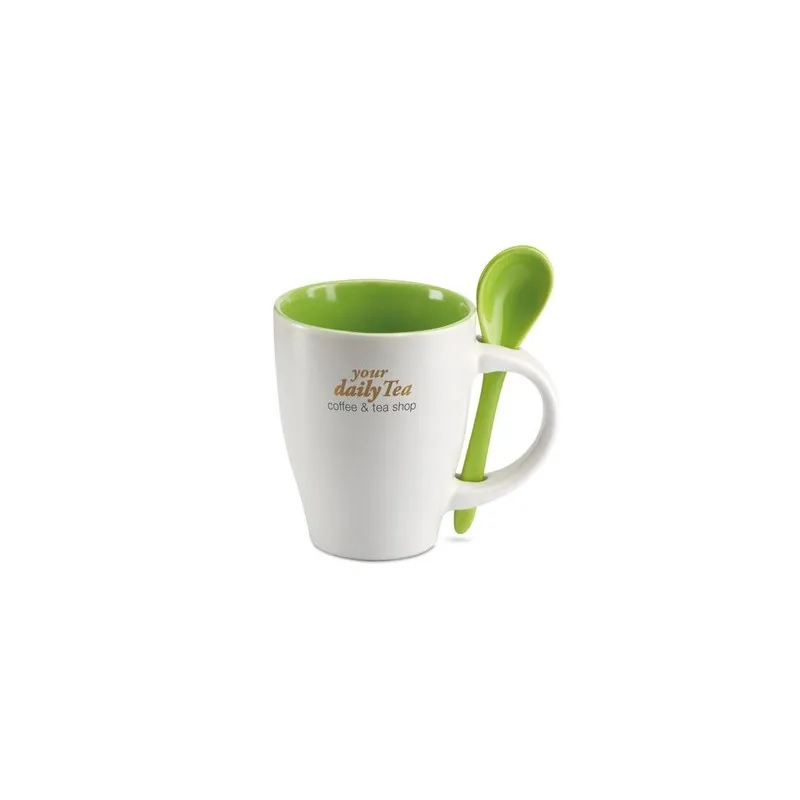 Mug avec cuillère 250 ml DUAL - Élégance et Praticité