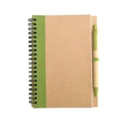 Bloc-notes recyclé et stylo SONORA PLUS 2
