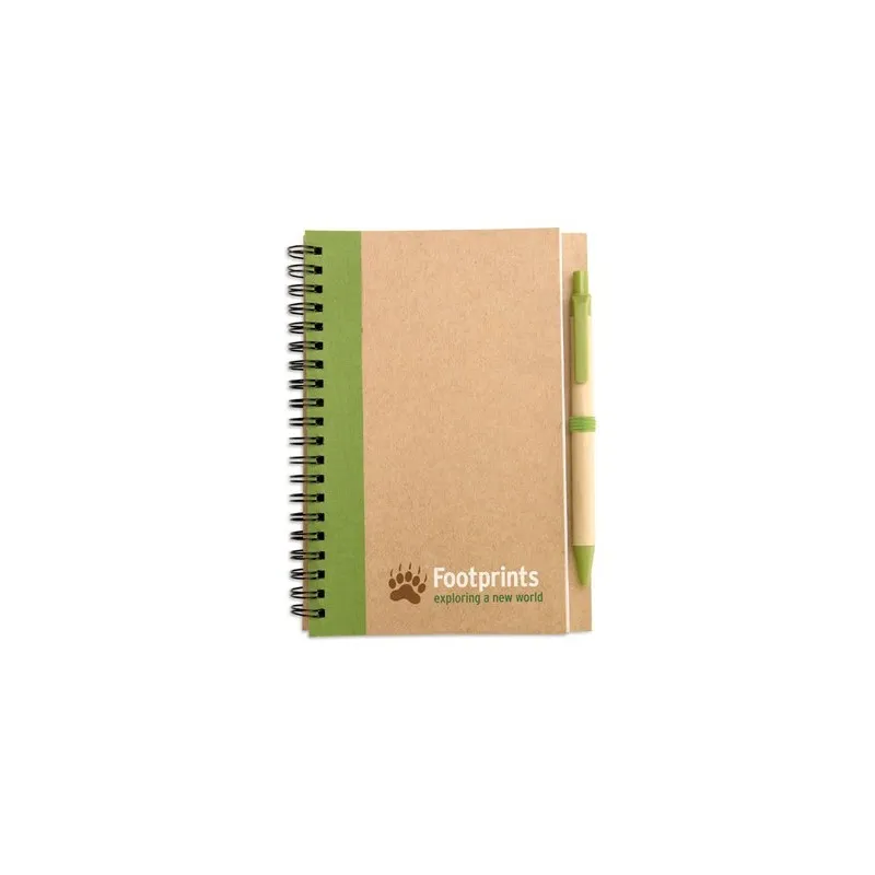 Bloc-notes recyclé et stylo SONORA PLUS