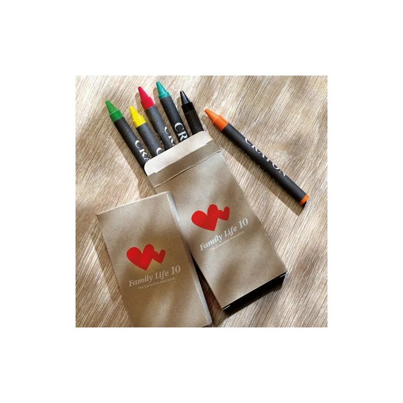 Étui 6 Crayons Cire BRABO - Idéal pour vos Promotions