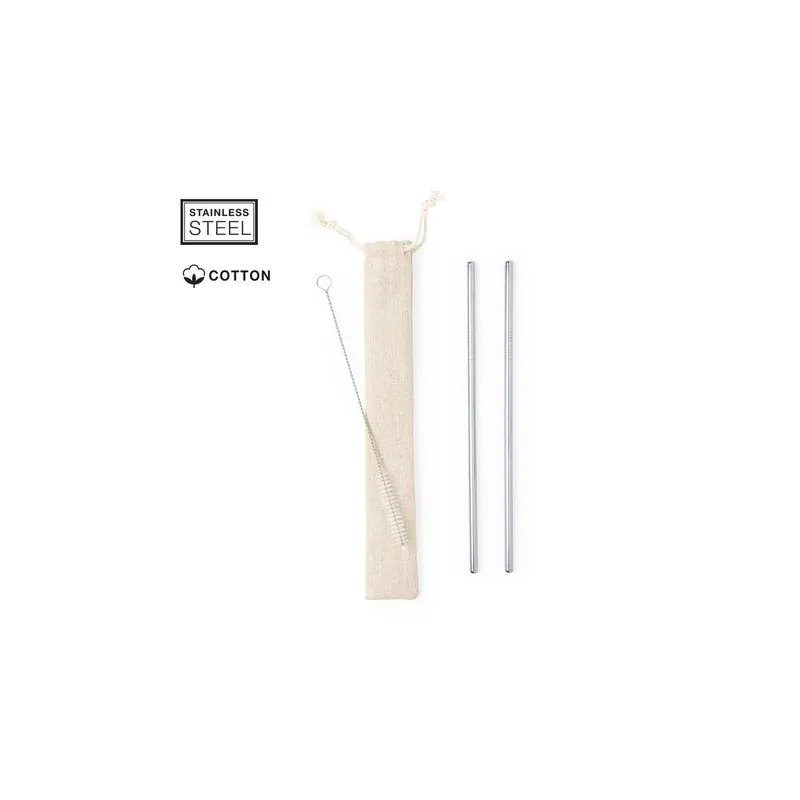 Set Paille Kalux : Pailles Réutilisables en Acier Inoxydable