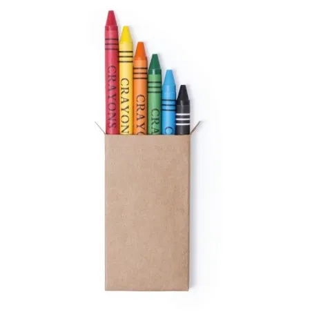 Boîte Crayons Pichi - 6 Crayons Cire Couleurs Vives