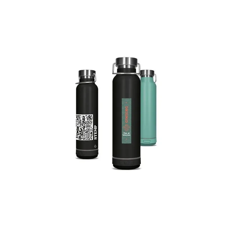 BOUTEILLE GOURDE ISOTHERME DOUBLE-PAROI INOX 60 cl AVEC HAUT-PARLEUR