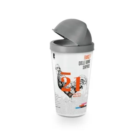 Couvercle de Poubelle + Gobelet 60 cl : Pratique et Esthétique