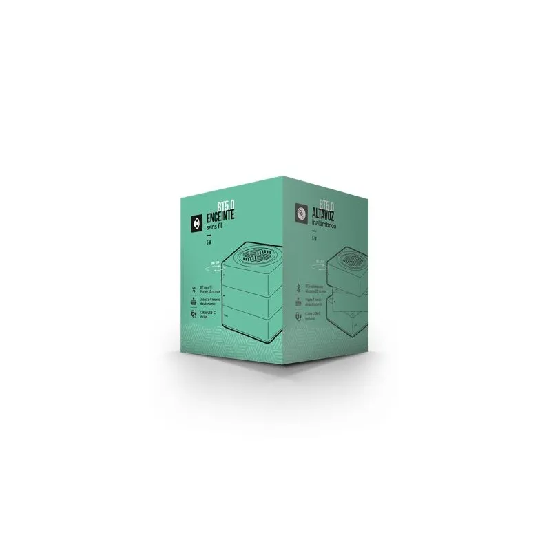 Enceinte Cube Haut-Parleur BT5.0 Sans Fil