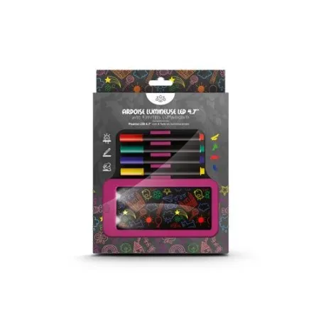 Ardoise Lumineuse Noire avec LED 14 x 13 cm