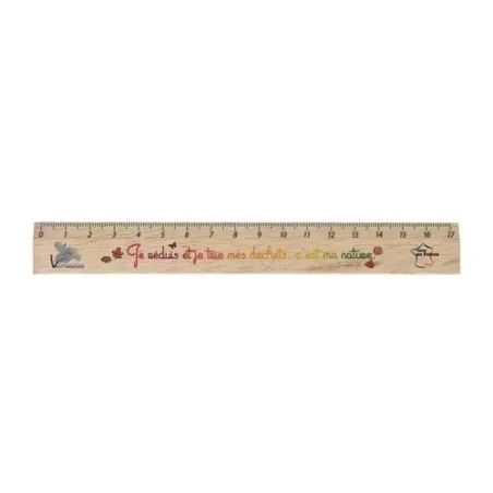 Règle Éco en Bois 17 cm - Durable et Personnalisable