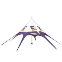 Tente Étoile 10m avec Mât Central - Événements Réussis