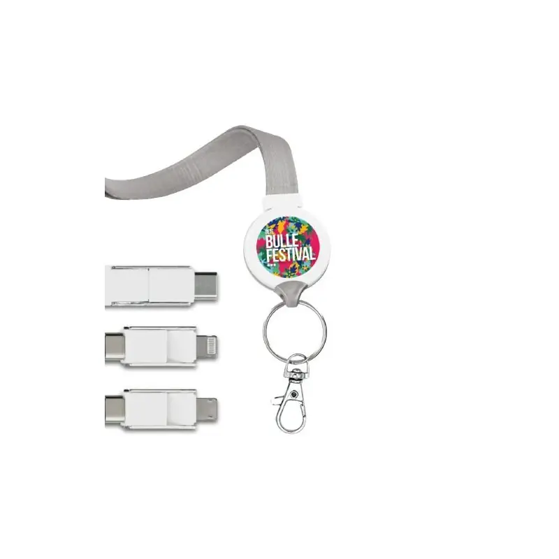 Câble de Charge Long 3 en 1 - Pratique et Polyvalent