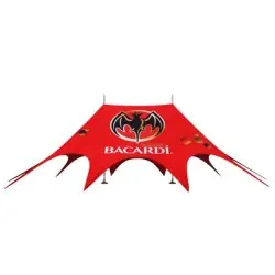 Tente Étoile 10m avec Deux Mâts - Mobilier Événementiel