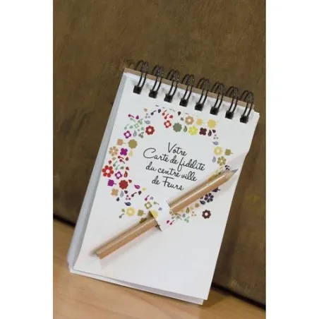 Bloc-Notes A7 Écologique avec Crayon Agenda