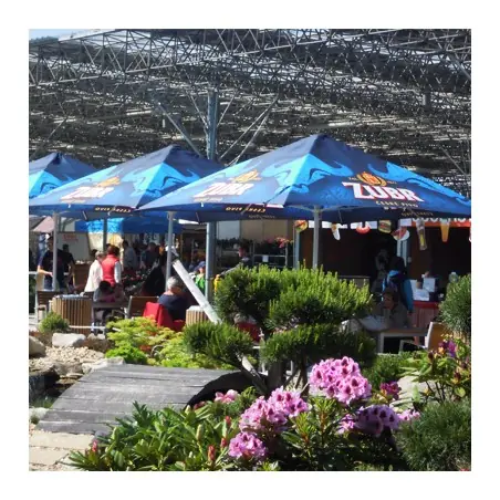 Parasol carré 3,5x3,5m publicitaire