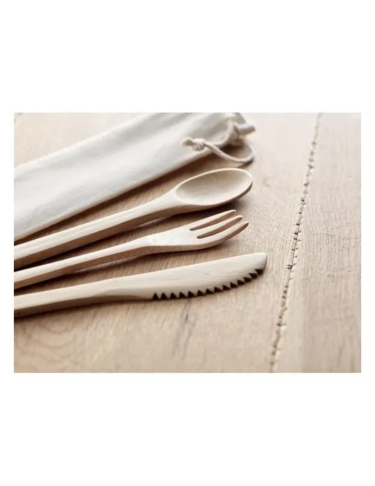 Set de Couverts en Bambou Écologiques SETBOO
